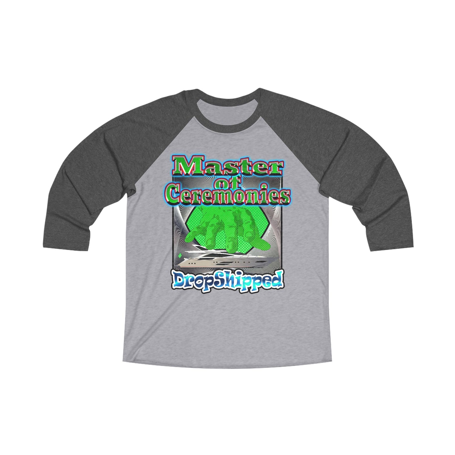 logo - Unisex Tri-Blend 3\4 Raglan Tee