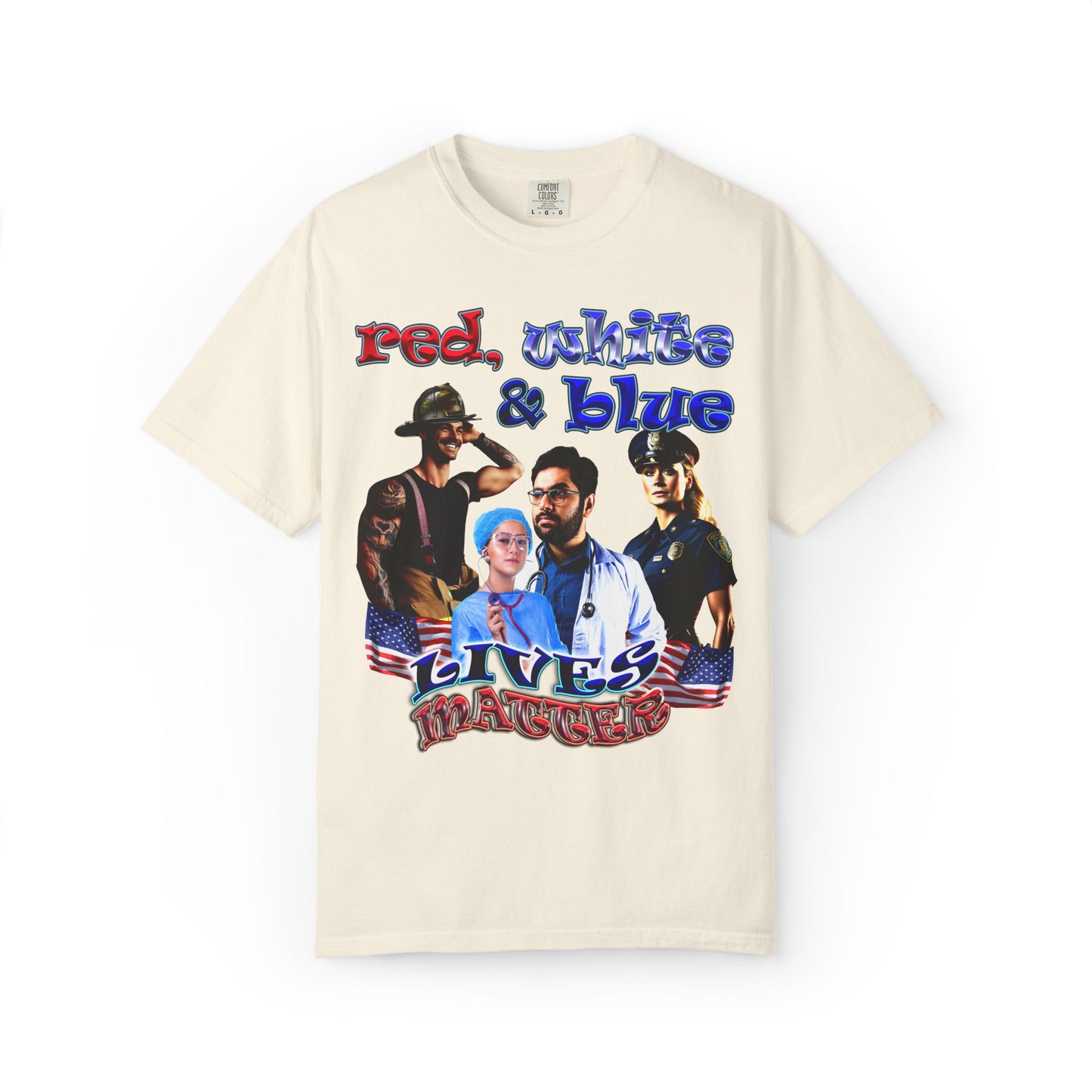 rw&b lives matter - Unisex Garment-Dyed T-shirt