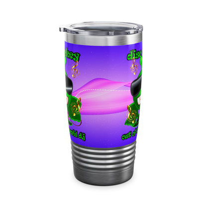 disc jockey - Ringneck Tumbler, 20oz (purple-pink wave)