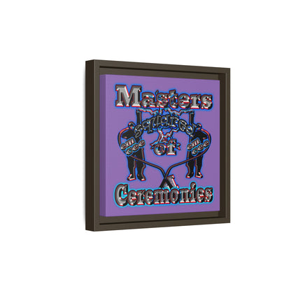em cee squared - framed canvas art (light purple)