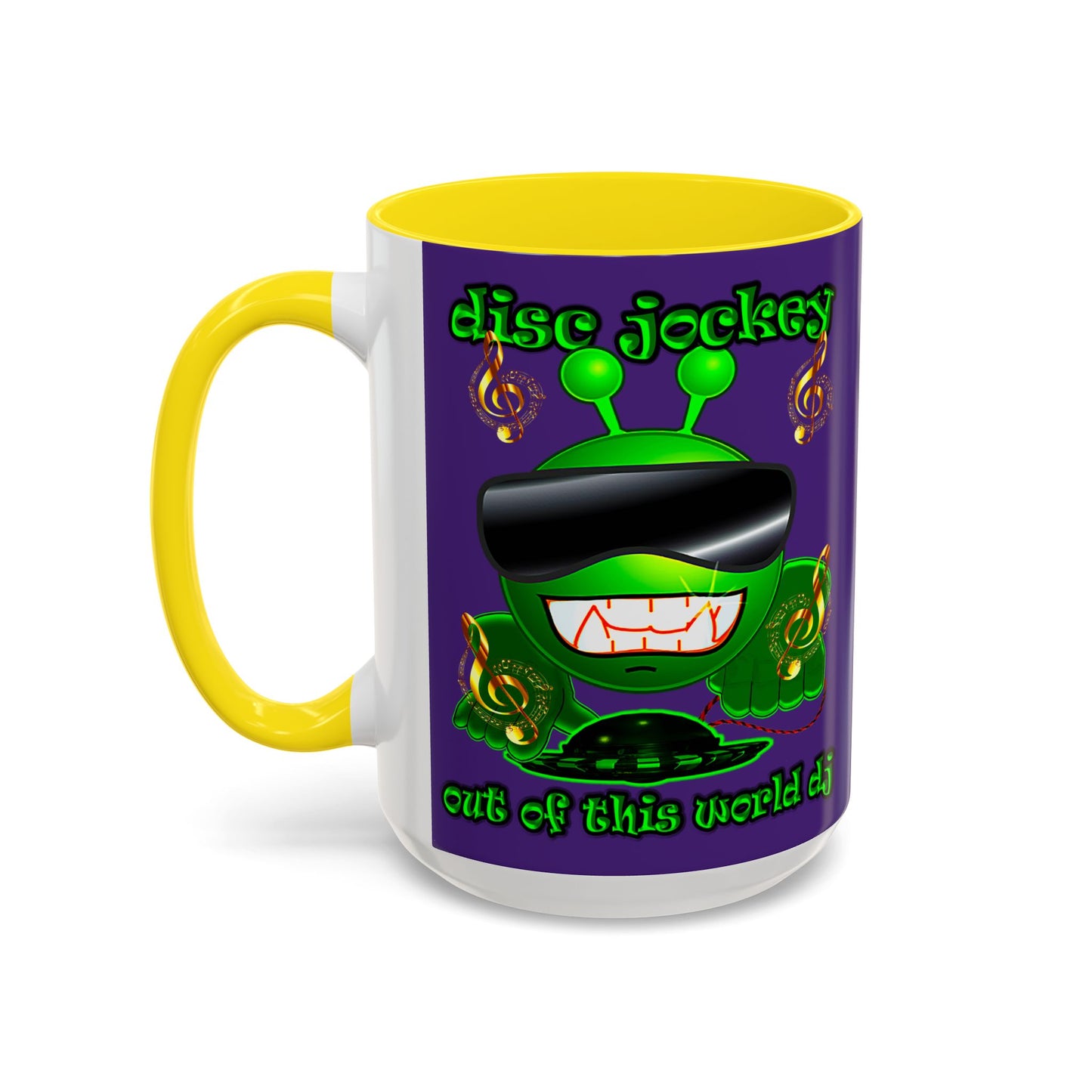 disc jockey - Accent Mug (purple)