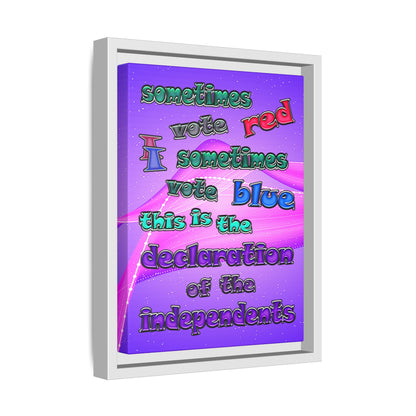 declaration of the independents - framed canvas art (purple-pink wave)