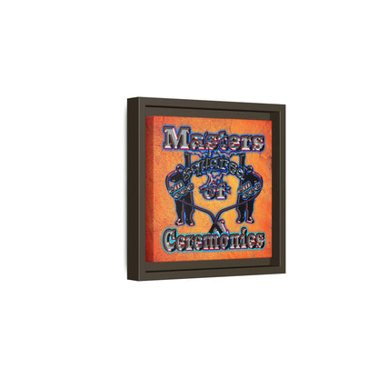 em cee squared - framed canvas art (burnt orange)