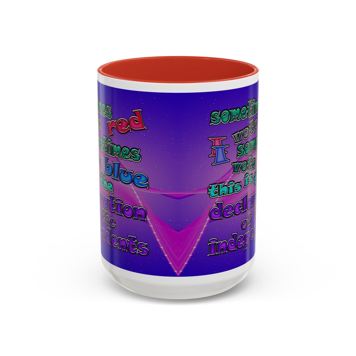 declaration of the independents - Accent Mug (purple-pink wave)