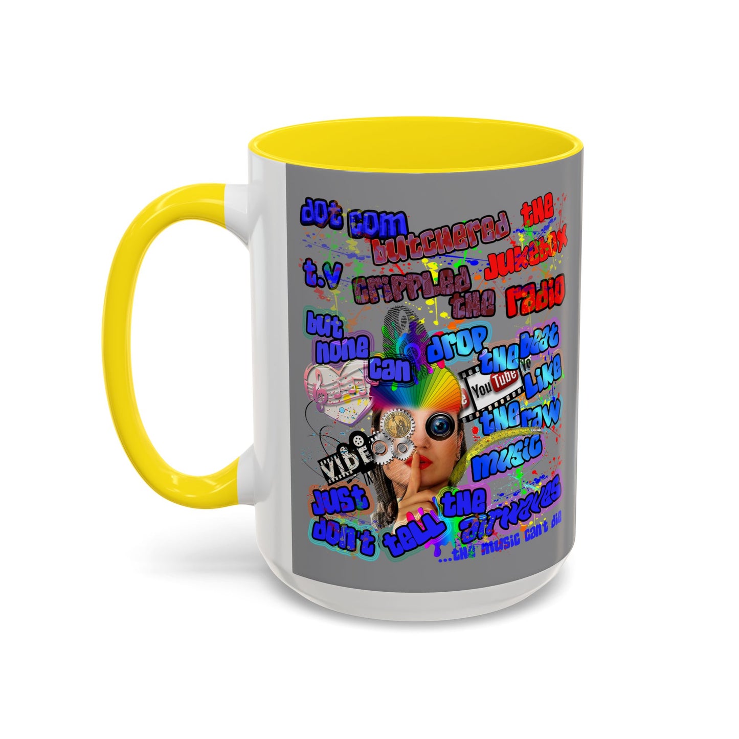 drop the beat - Accent Mug (grey)