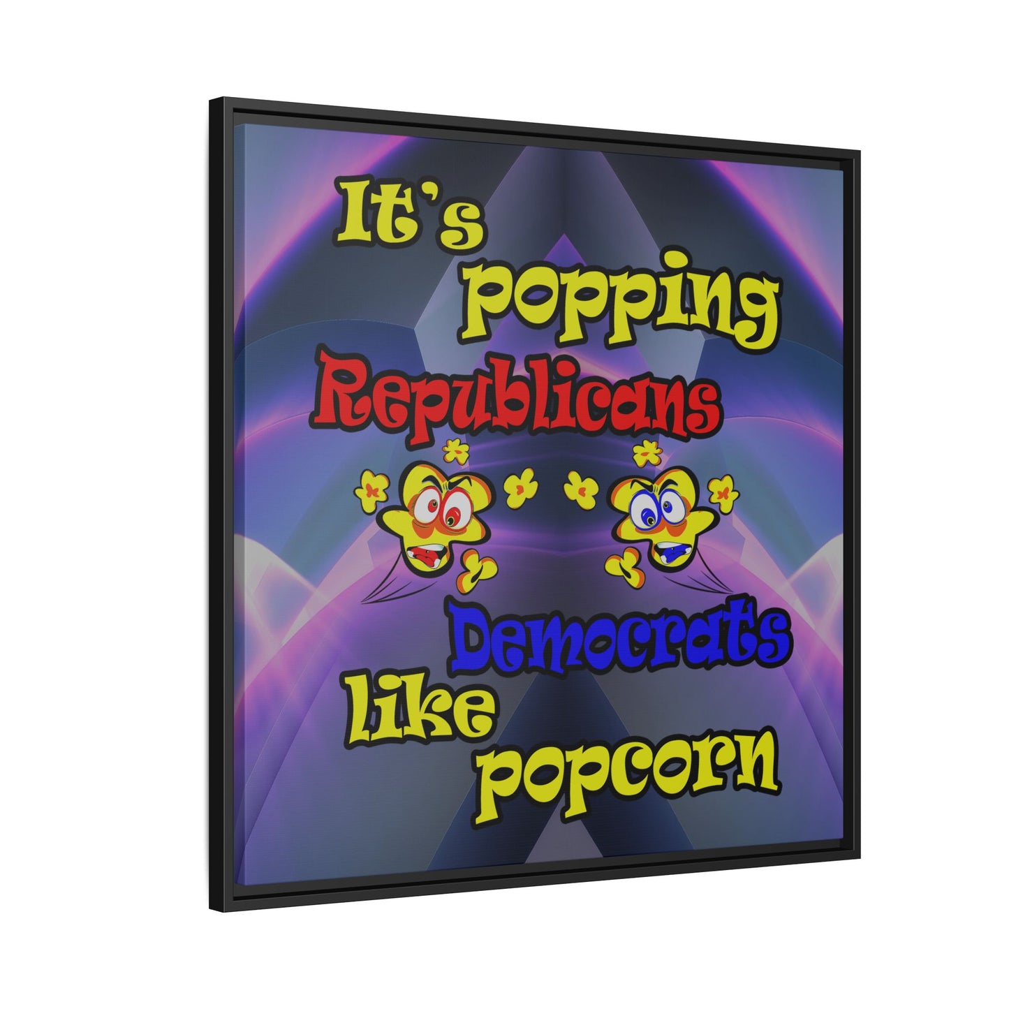 popping like popcorn - framed canvas art (grey-pink wave)