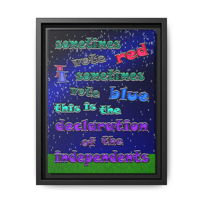 declaration of the independents - framed canvas art ('snoops' background)