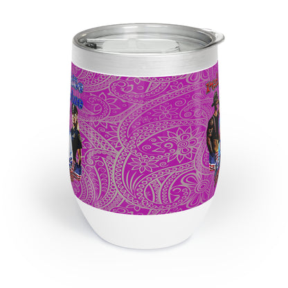 rw&b lives matter - Chill Wine Tumbler (pink swirl)