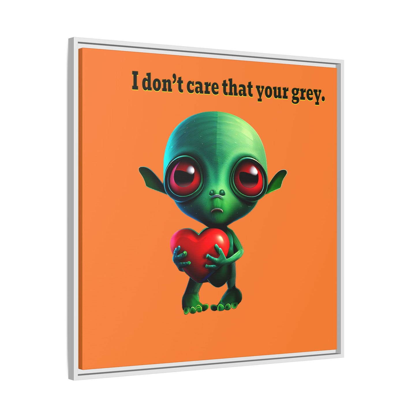 I don't care that your grey - framed canvas art (crusta)