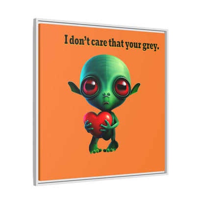 I don't care that your grey - framed canvas art (crusta)