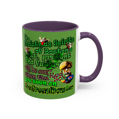 christmas spirits of boston - Accent Mug (green)