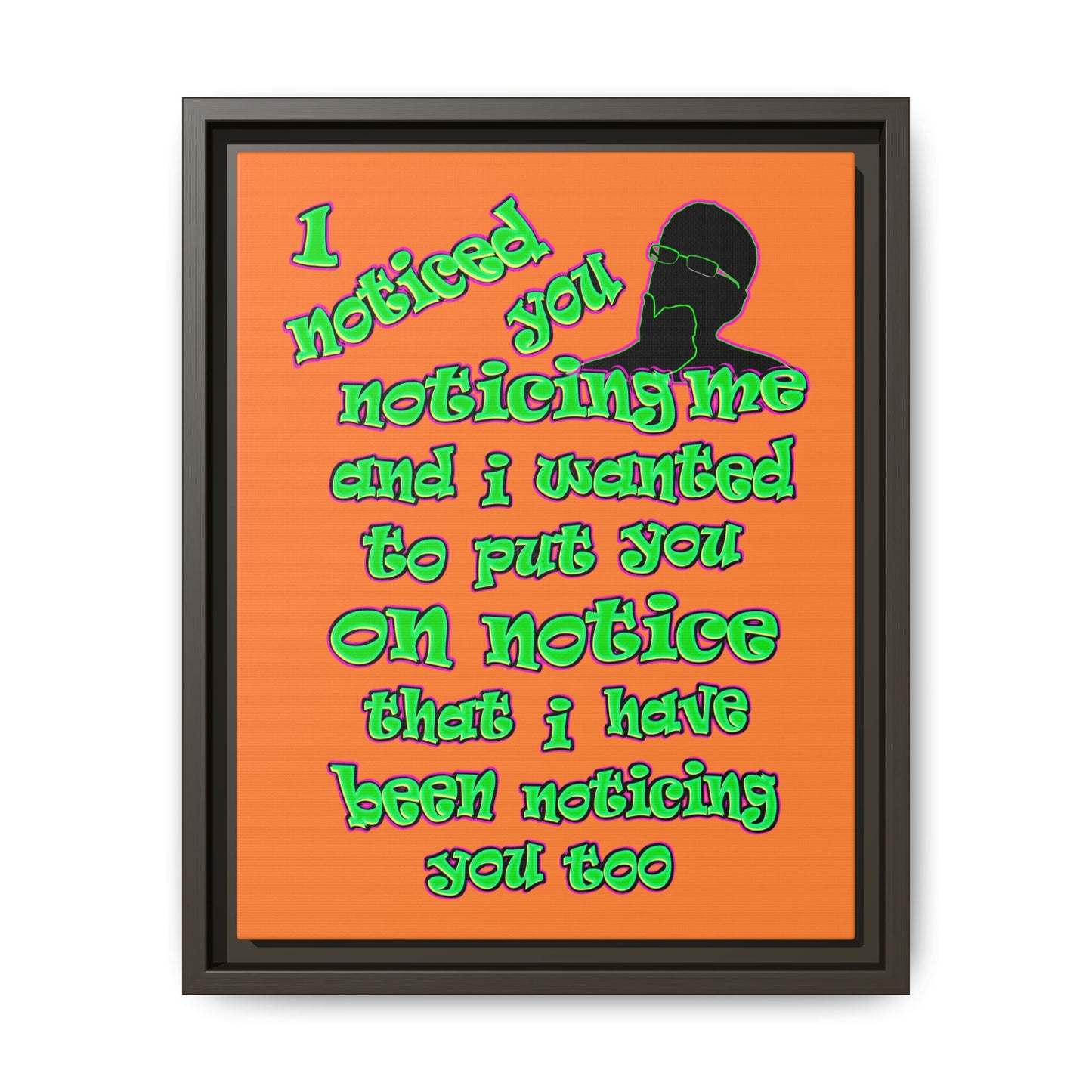 noticed you noticing - framed canvas art (crusta)