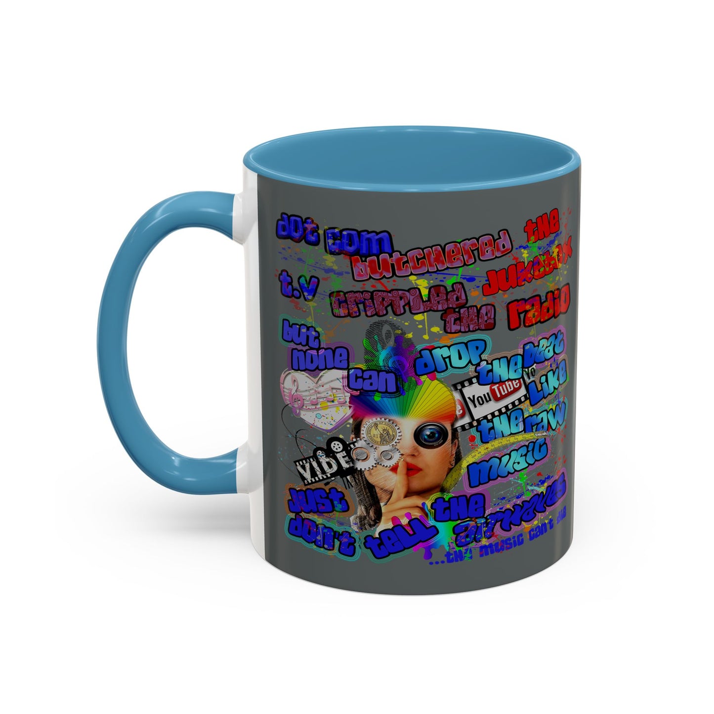 drop the beat - Accent Mug (dark grey)