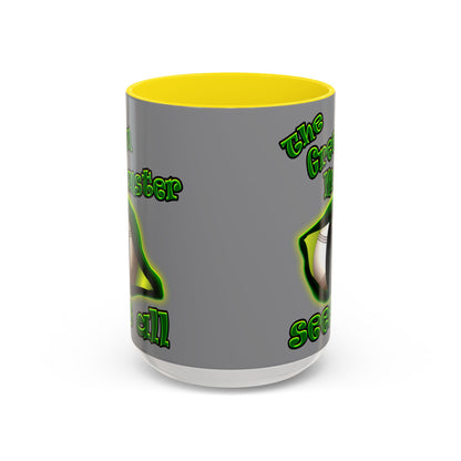 green monster - Accent Mug (grey)