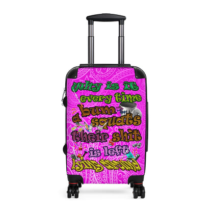 the bum's shit - Suitcase (pink swirl)