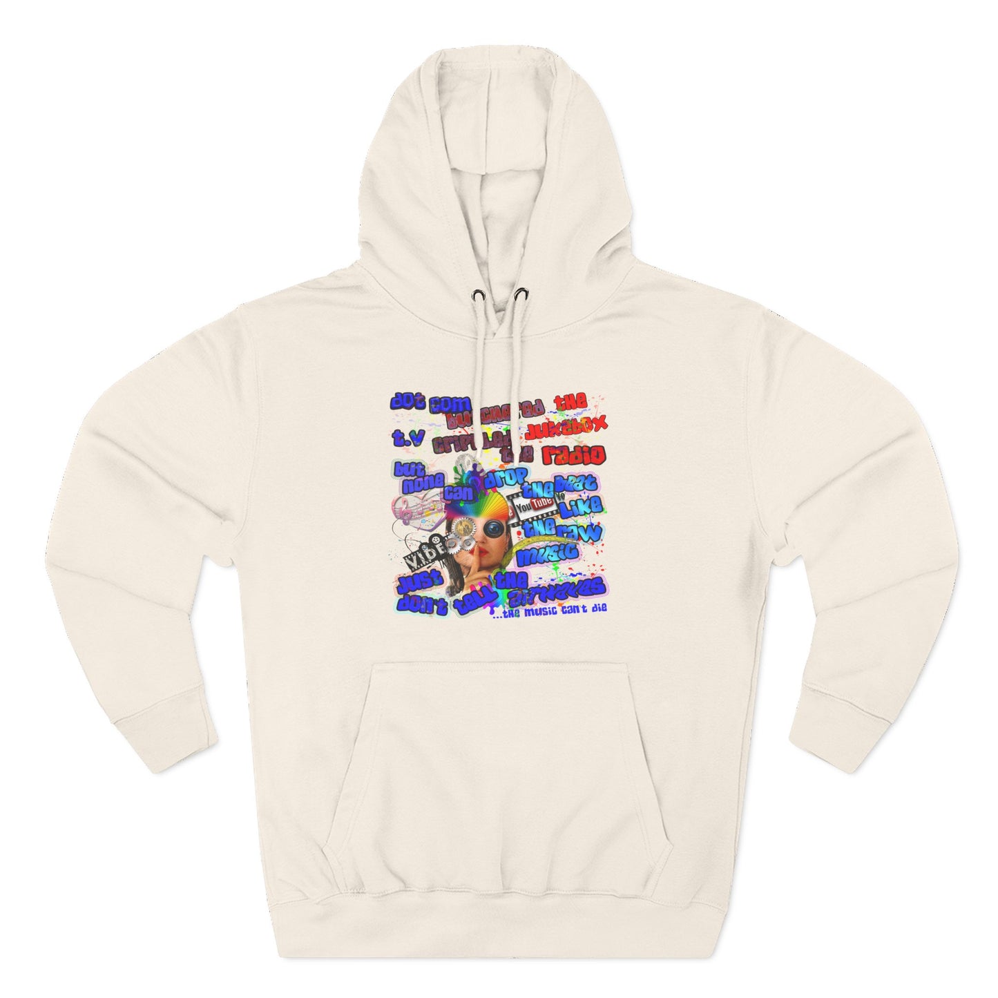 drop the beat - Three-Panel Fleece Hoodie