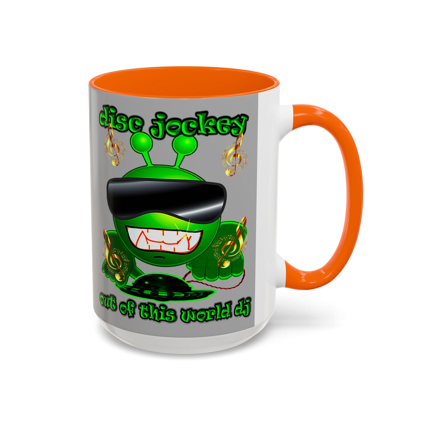 disc jockey - Accent Mug (light grey)