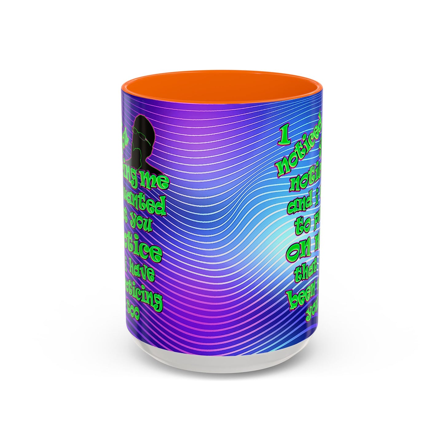 noticed you noticing - Accent Mug (purple wave)