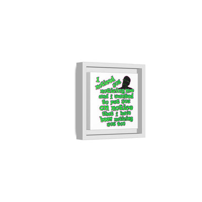 noticed you noticing - framed canvas art (white)