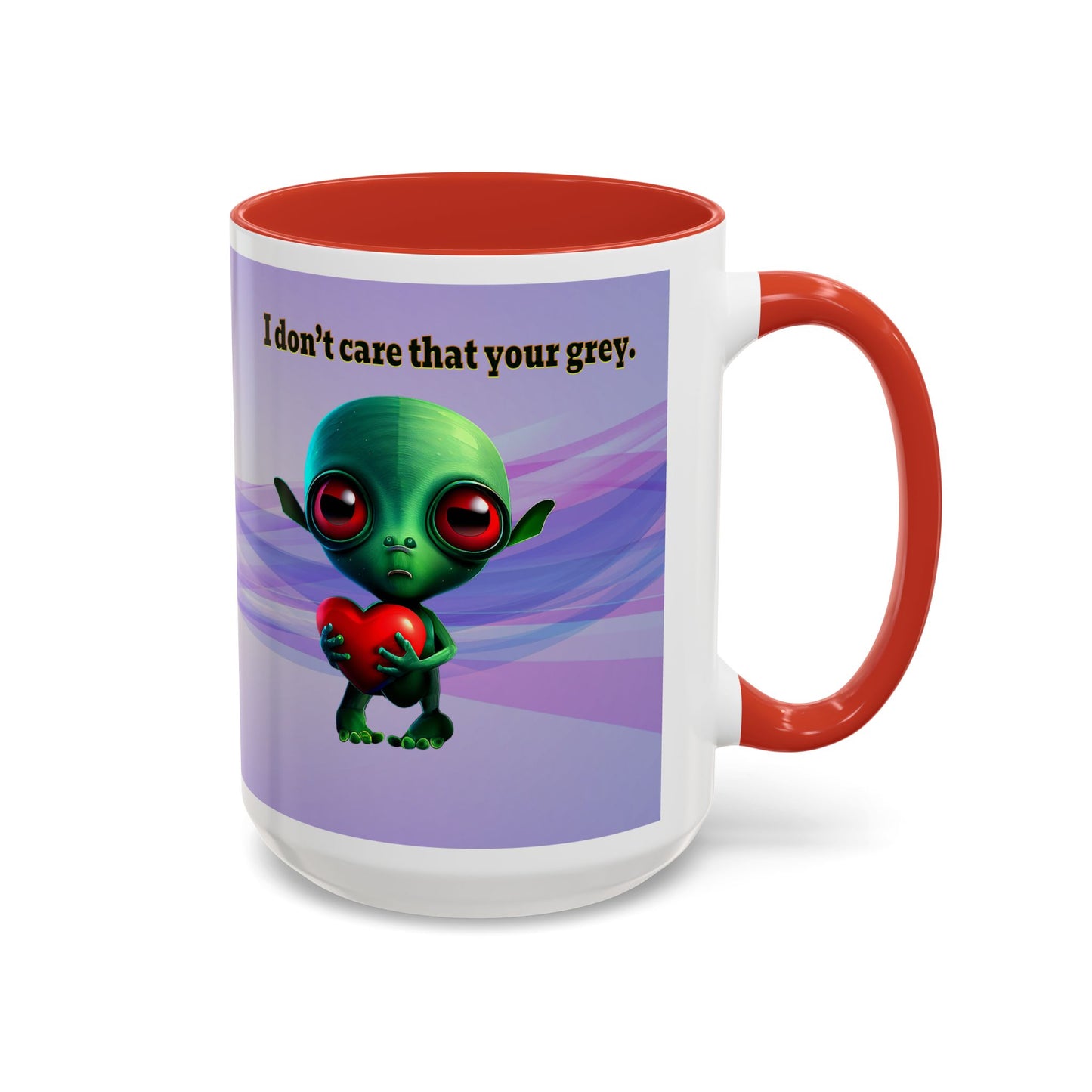 I don't care that your grey - Accent Mug (light blue-pink wave)