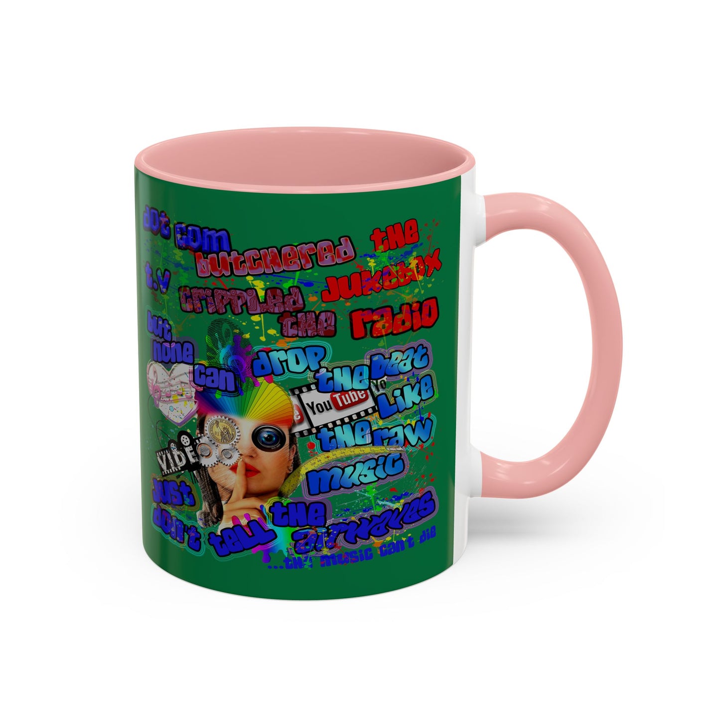 drop the beat - Accent Mug (dark green)