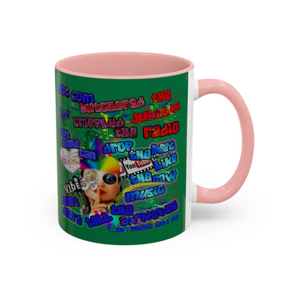 drop the beat - Accent Mug (dark green)