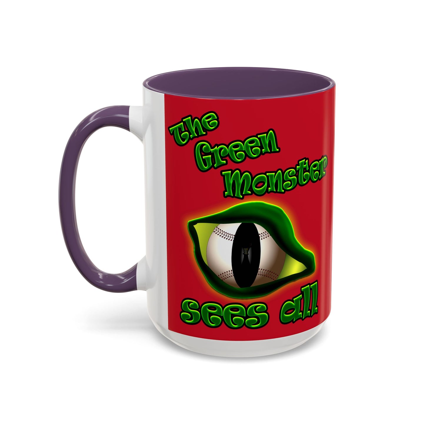 green monster - Accent Mug (dark red)