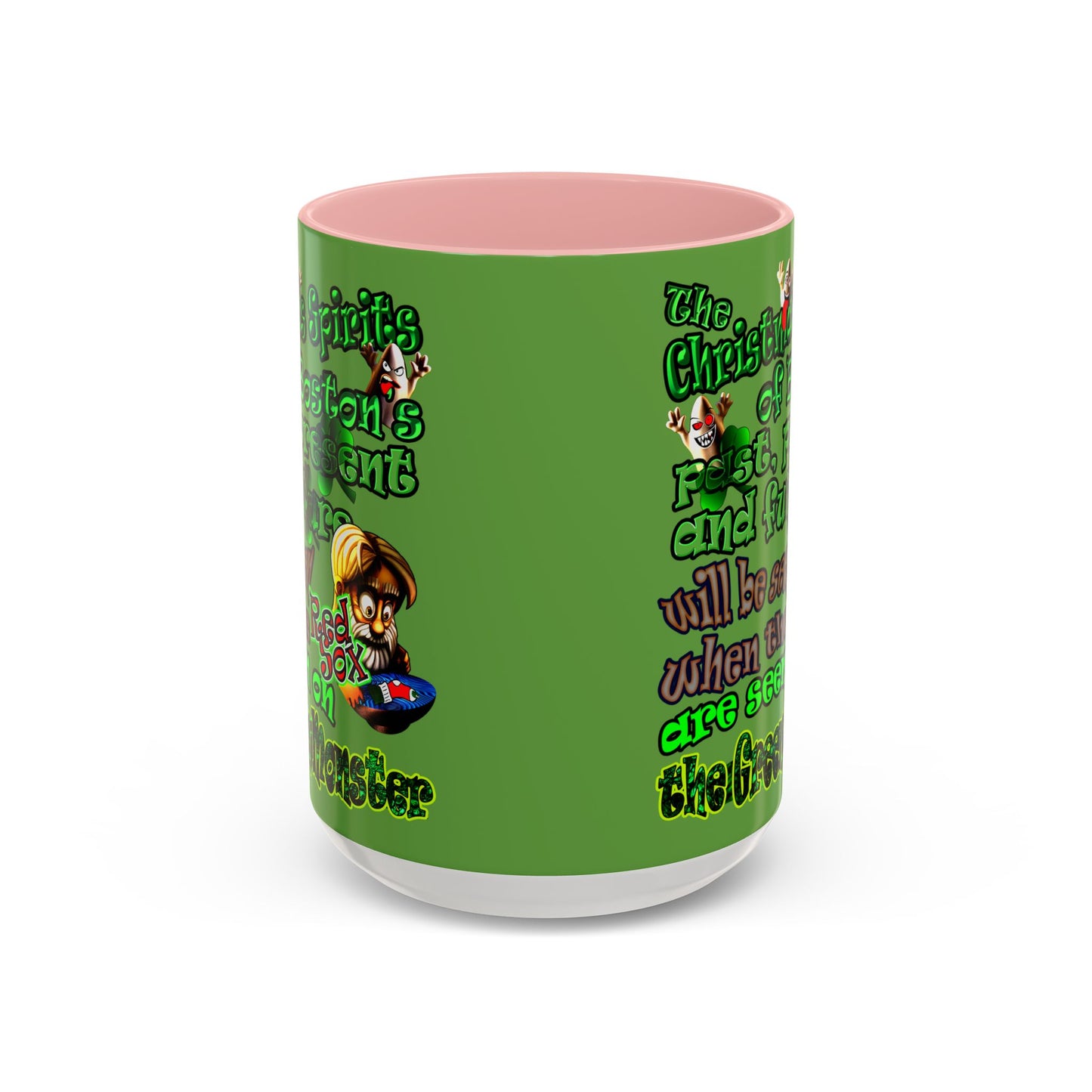 christmas spirits of boston - Accent Mug (green)