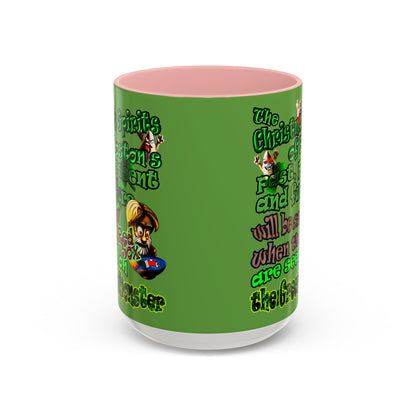 christmas spirits of boston - Accent Mug (green)