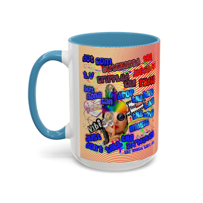 drop the beat - Accent Mug (yellow-orange wave)