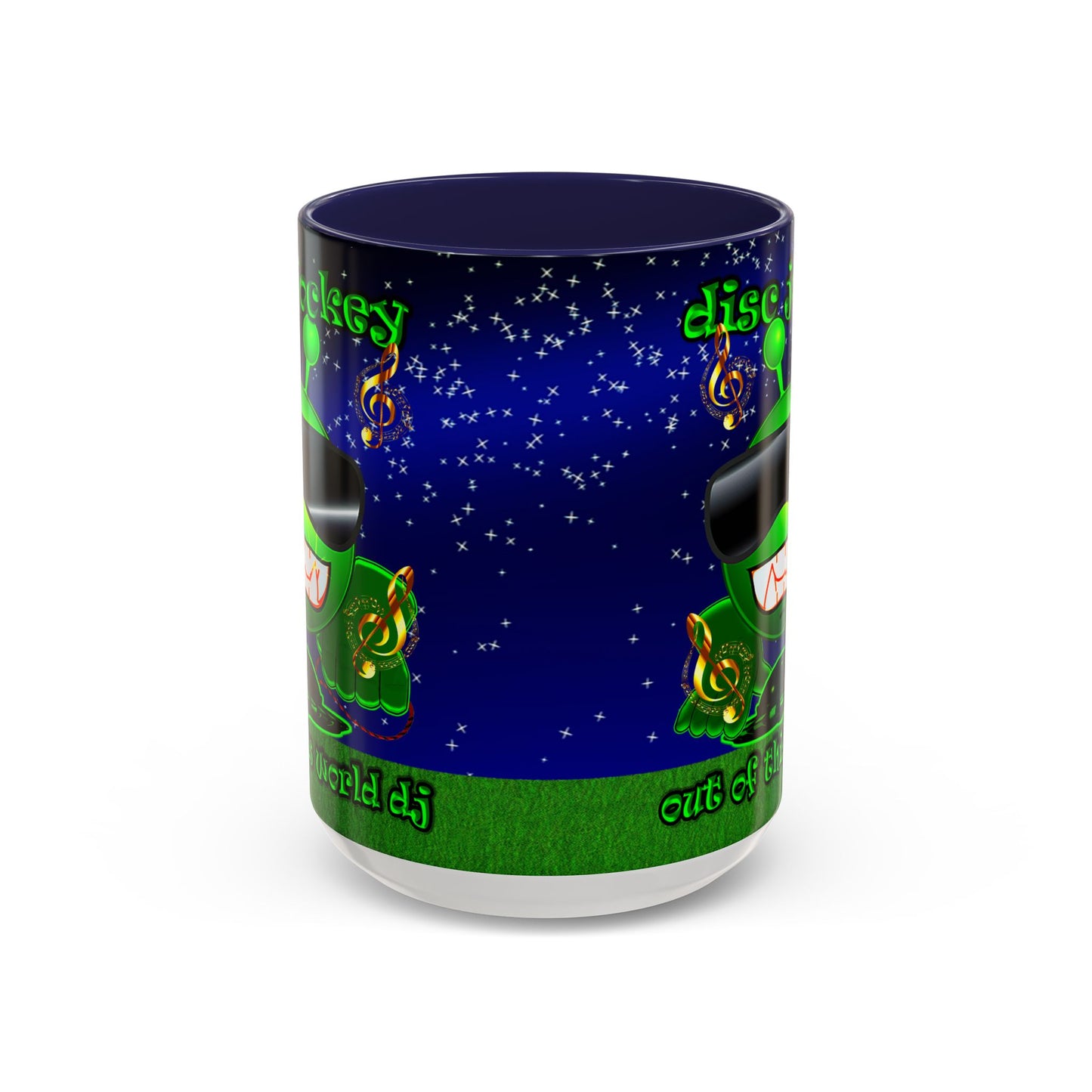 disc jockey - Accent Mug ('snoops' background)