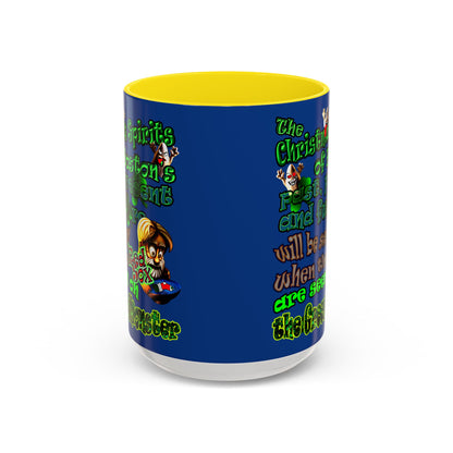 christmas spirits of boston - Accent Mug (dark blue)