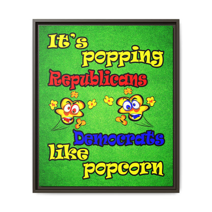 popping like popcorn - framed canvas art (green turf)