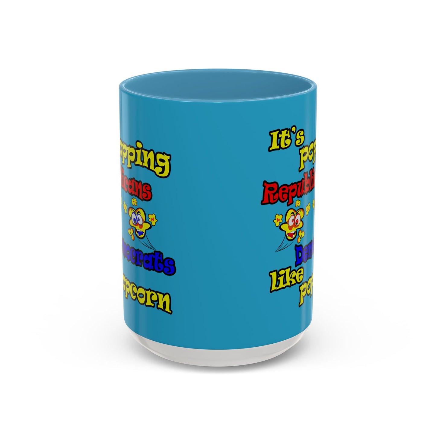 popping like popcorn - Accent Mug (turquoise)