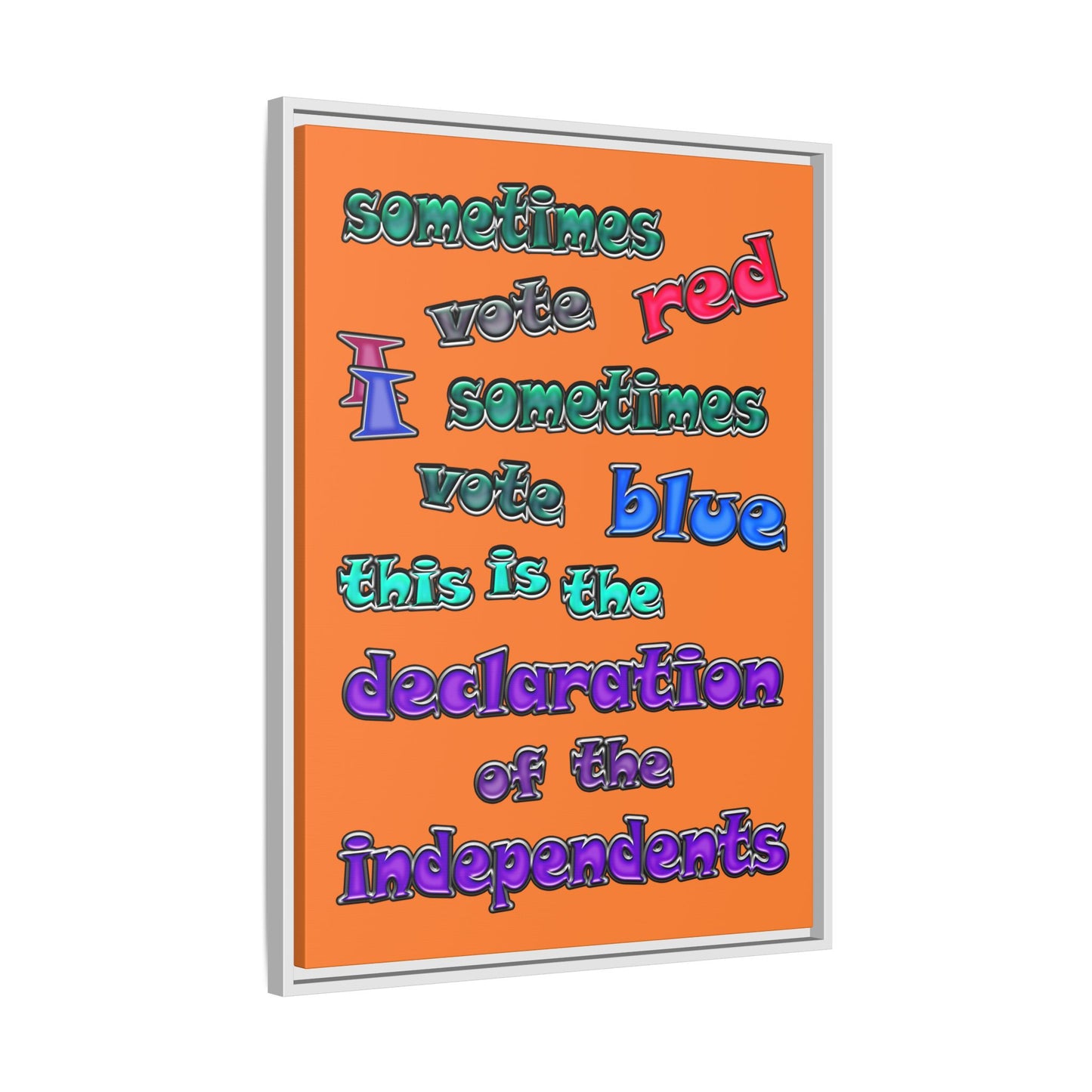 declaration of the independents - framed canvas art (crusta)