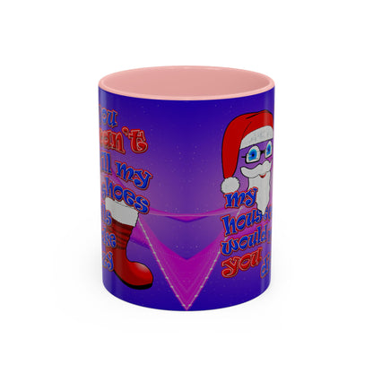 santa's shoes - Accent Mug (purple-pink wave)