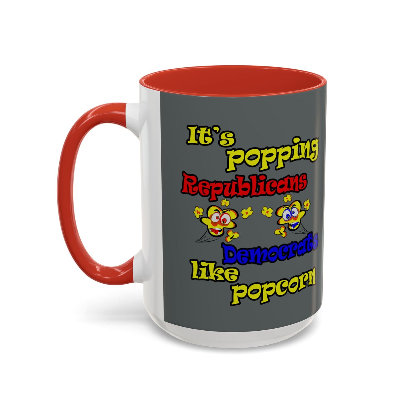 popping like popcorn - Accent Mug (dark grey)