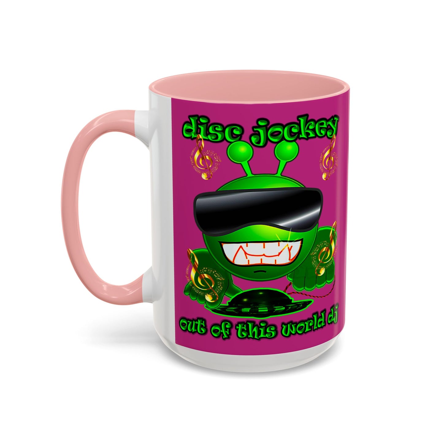 disc jockey - Accent Mug (pink)