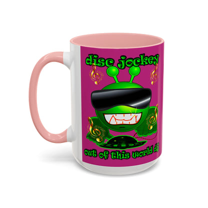 disc jockey - Accent Mug (pink)