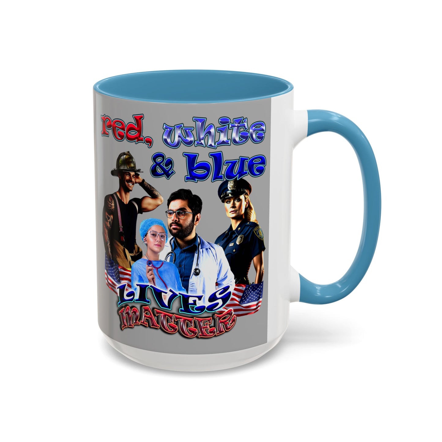 rw&b lives matter - Accent Mug (light grey)