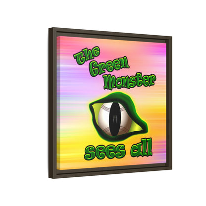green monster - framed canvas art (color blur)
