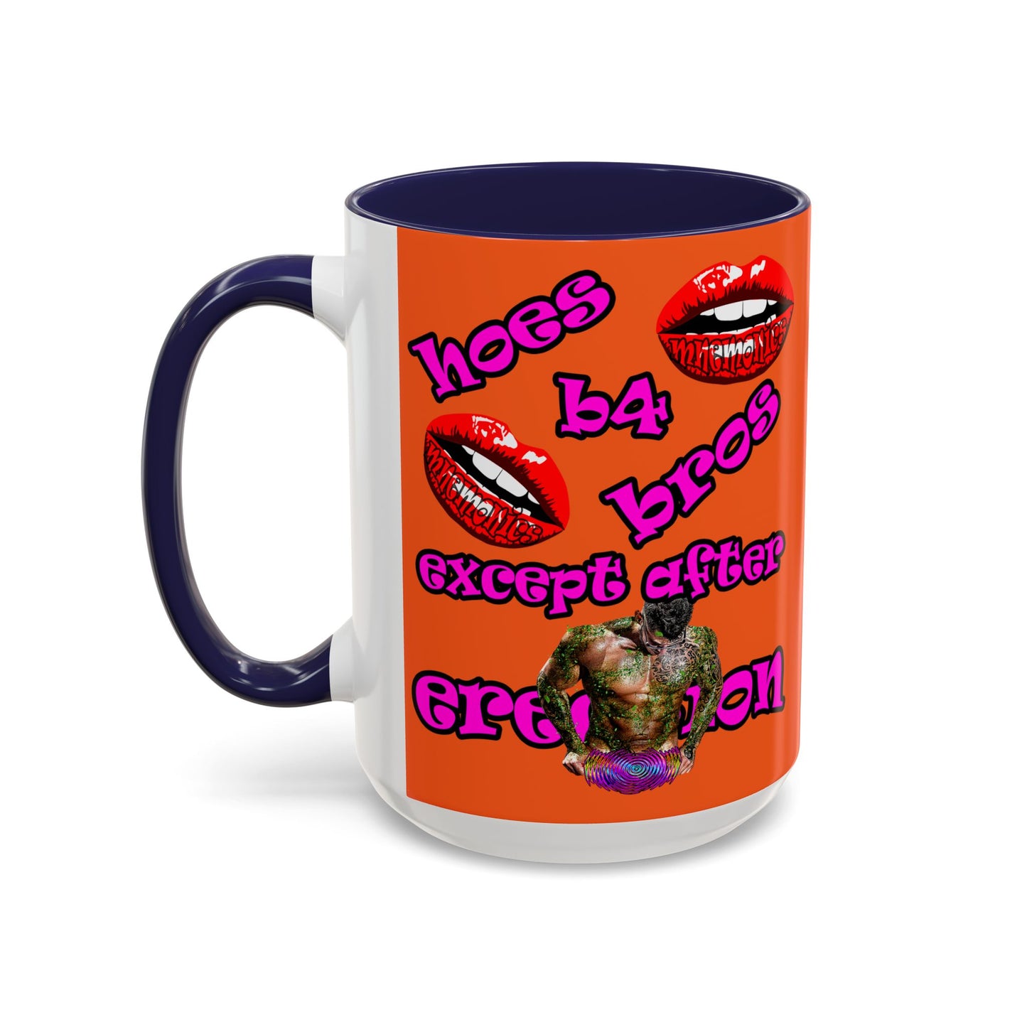 hoes b4 bros - Accent Mug (orange)