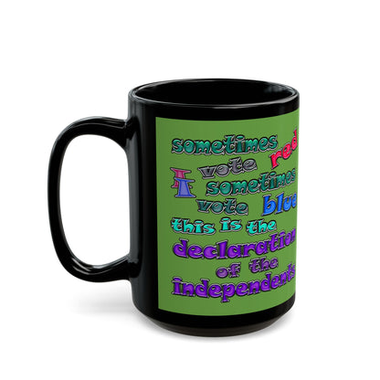 declaration of the independents - Black Mug (green)