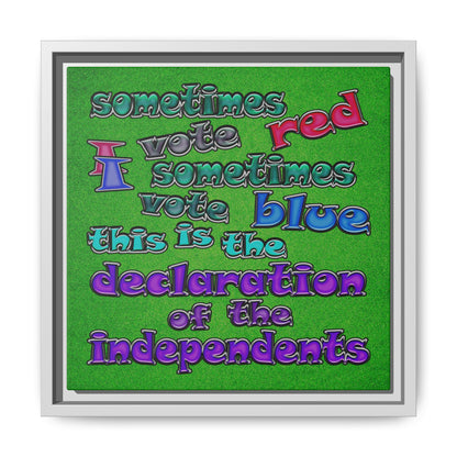 declaration of the independents - framed canvas art (green turf)