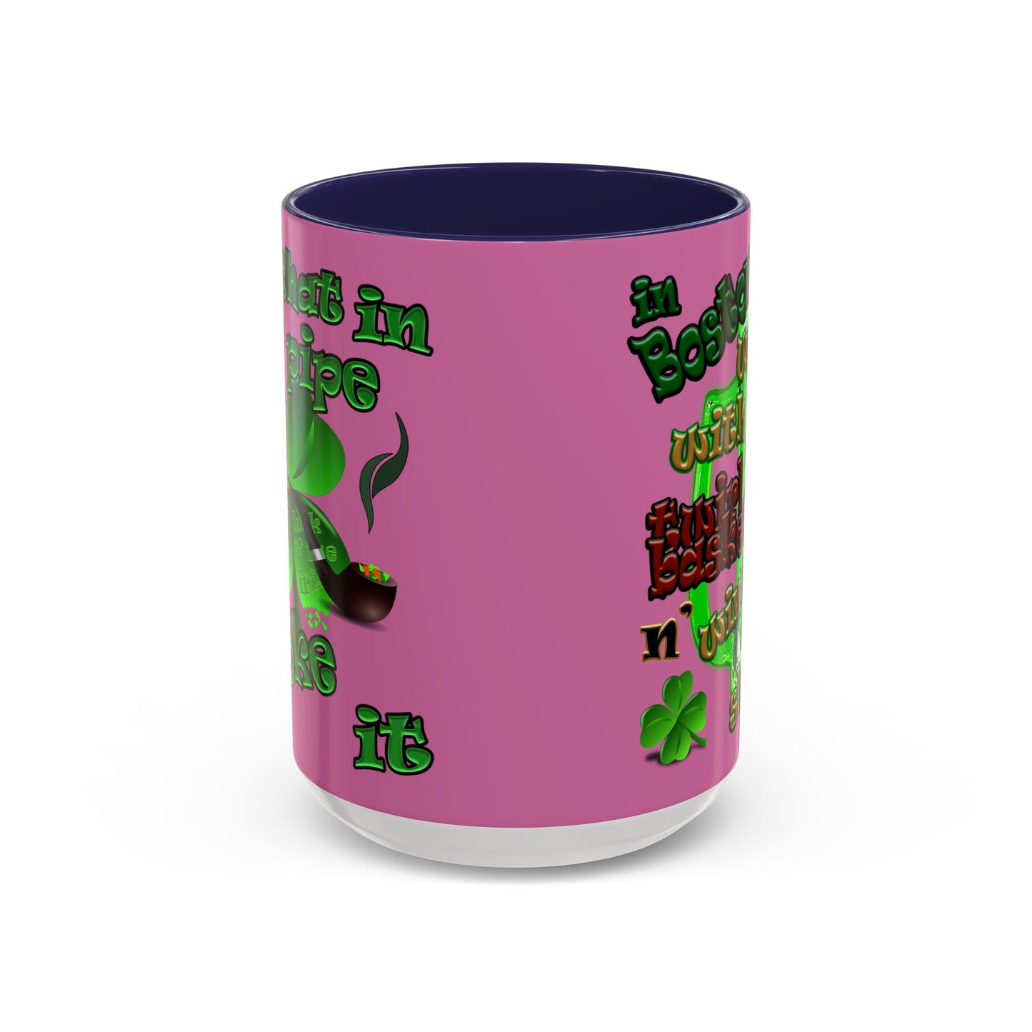 celtics logo - Accent Mug (light pink)