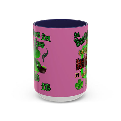 celtics logo - Accent Mug (light pink)