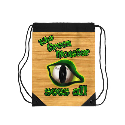 green monster - Drawstring Bag (butterscotch wood finish)