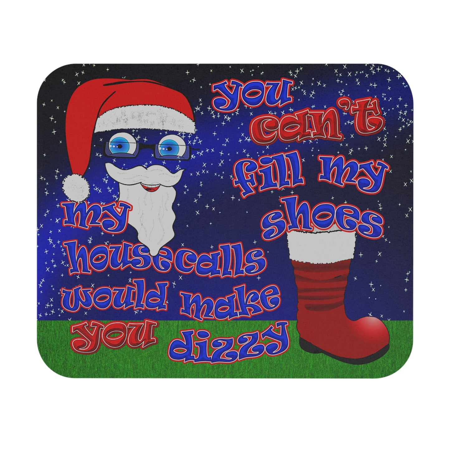 santa's shoes - Mouse Pad (Rectangle) ('snoops' background)