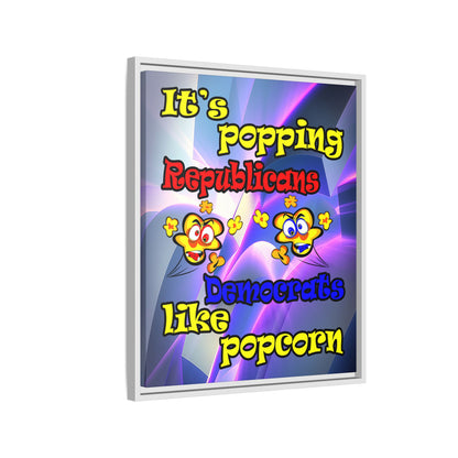 popping like popcorn - framed canvas art (grey-pink wave)