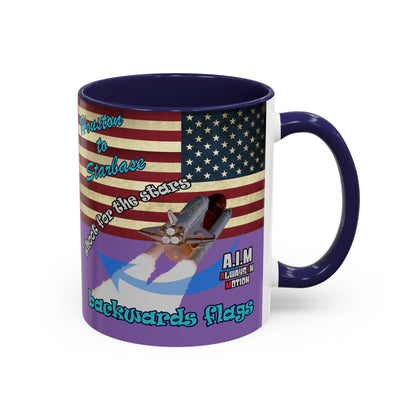 shoot for the stars - Accent Mug (light purple)